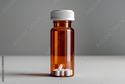 pills spilling out of a bright pill bottle