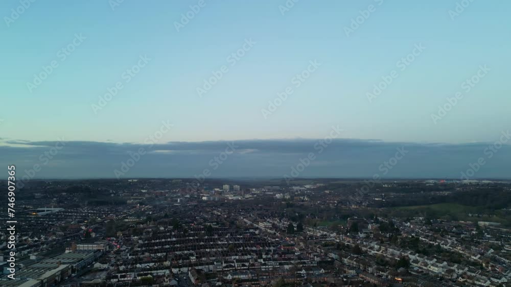 Beautiful Colours of Sky and Clouds over Luton City of England UK Beautiful Colours of Sky and Clouds over Luton City of England UK
