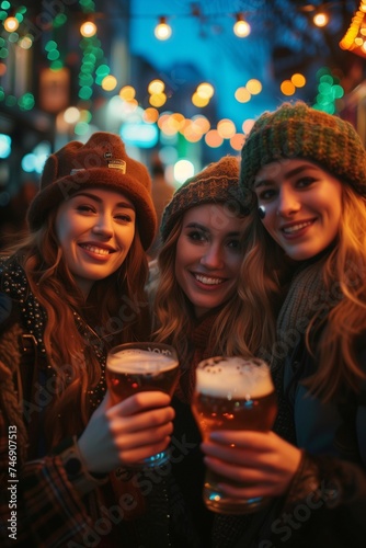 Joyful Moments: Friends Enjoying a Night Out