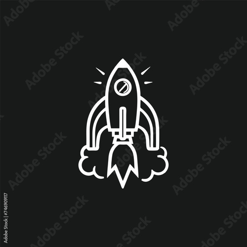 vector template Rocket launch logo concept design 