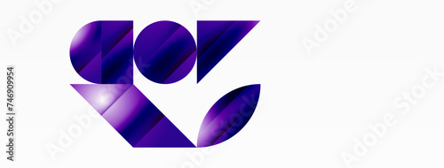 Serene gradient template. Circles and triangles mingle in minimalist perfection. Gentle fusion of forms and hues creates balanced yet captivating backdrop, embodying modern sophistication
