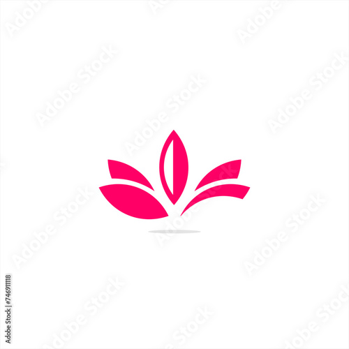 lotus flower vector design  illustration  silhouette  symbol