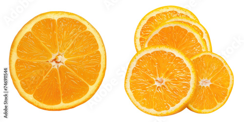 Citrus Slices, Isolated Orange Slices Transparent Background