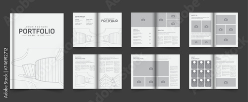 Architecture portfolio or interior portfolio or portfolio design template, Use for architecture portfolio, interior portfolio, business portfolio