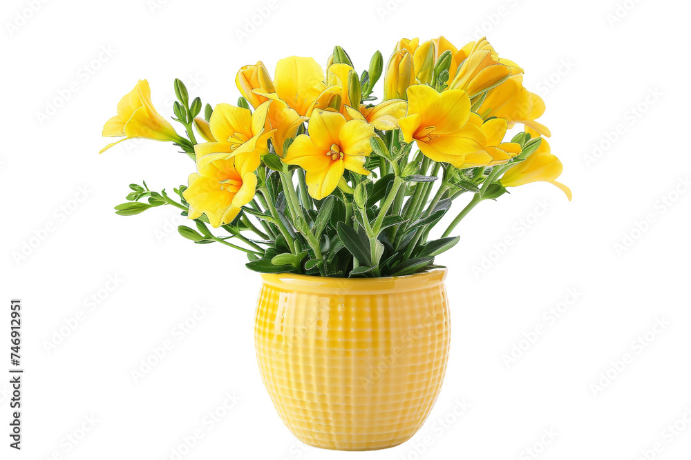 Freesia Arrangement in Home Decor Isolated On Transparent Background