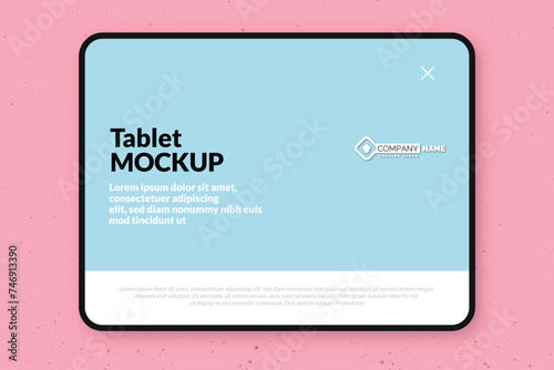 Demo iPad Mockup front view blank tablet