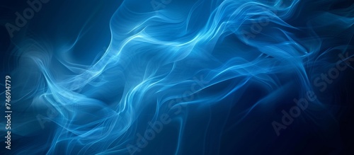 Mesmerizing Blue Smoke Background with Ethereal Swirling Patterns