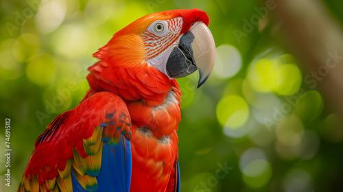 Close-up_of_a_Scarlet_Macaw_wildlife © PhotoPhantasm