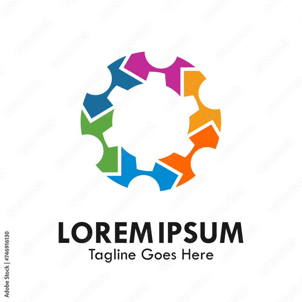 Gear colorful design logo template illustration Gear colorful design logo template illustration