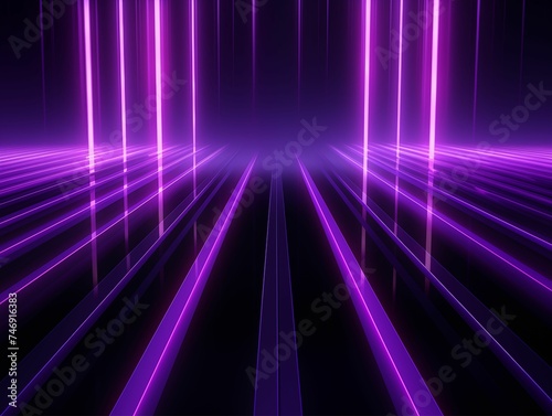 Purple Straight Lines Abstract Background. Generative AI