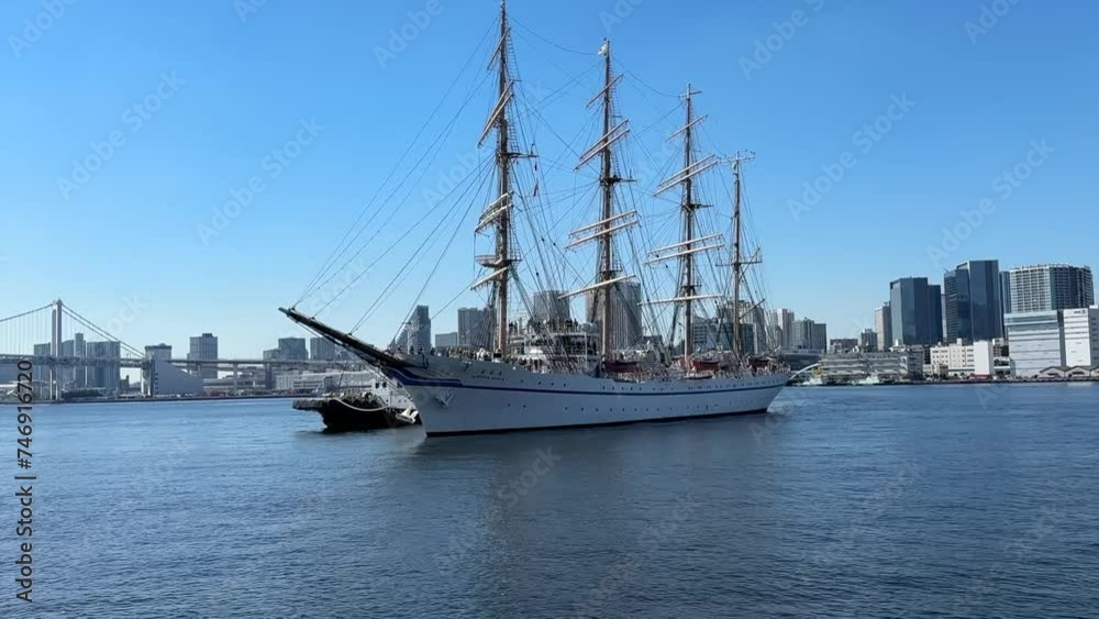 Nippon Maru's arrival at port (日本丸入港)3 Nippon Maru's arrival at port (日本丸入港)3