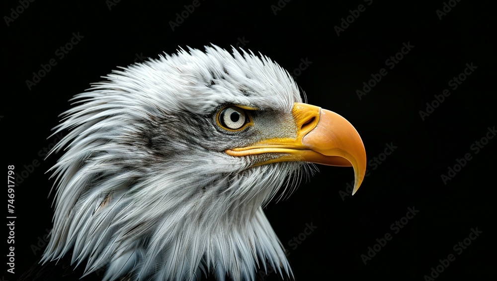 Bald eagle. Bird portrait. three-piece feather freedom headshot. Bald eagle. Bird portrait. three-piece feather freedom headshot.