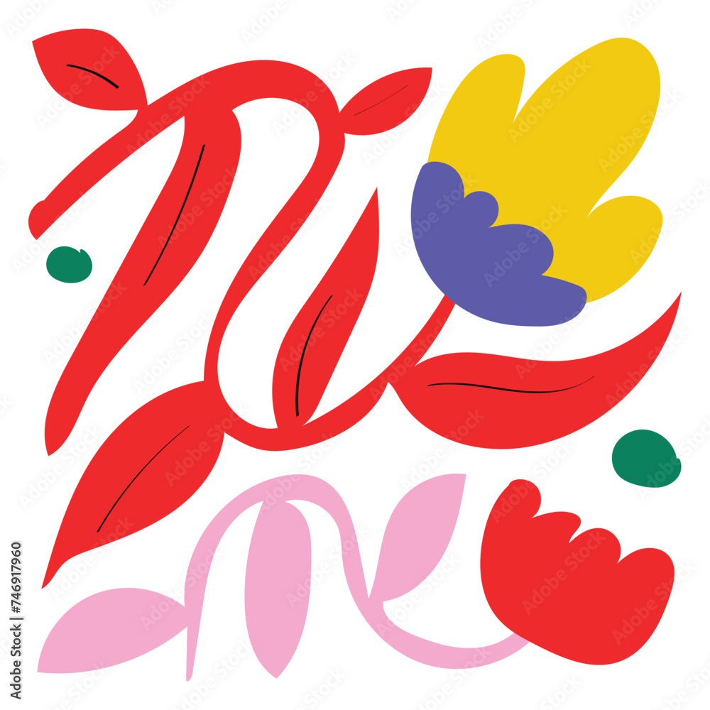 Aesthetic Tileable Flower Matisse Shape in Vibrant Color
Aesthetic Tileable Flower Matisse Shape in Vibrant Color