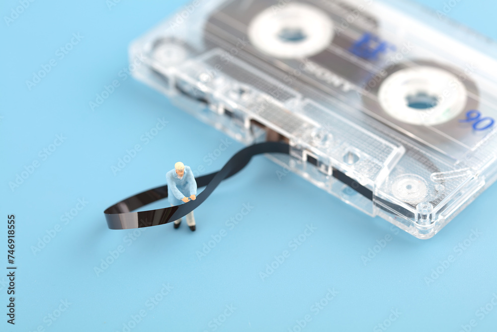 Microphotography violence ripped out the tape Microphotography violence ripped out the tape