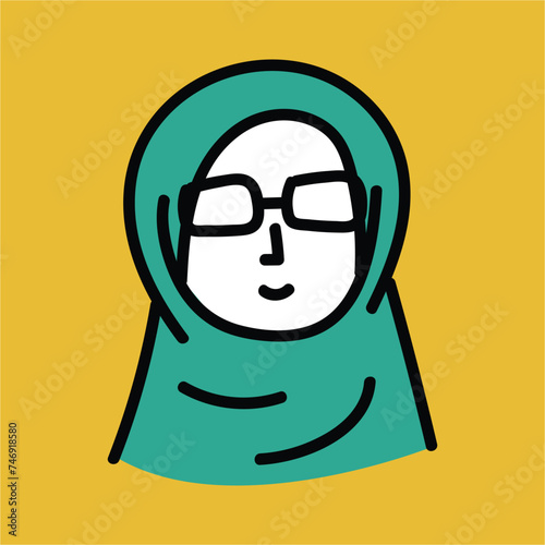 muslim woman muslimah hijab avatar islamic cartoon