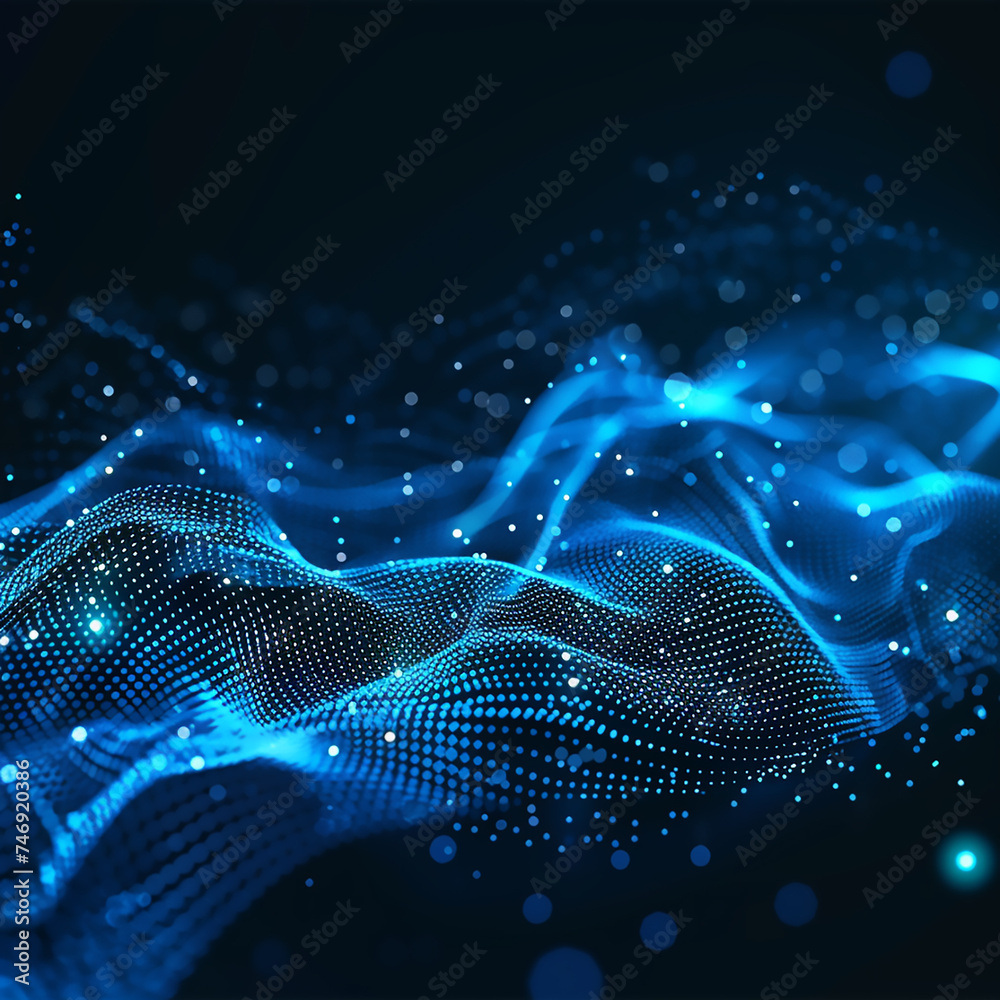 Data technology background. Abstract background. Connecting dots and lines on dark background Data technology background. Abstract background. Connecting dots and lines on dark background