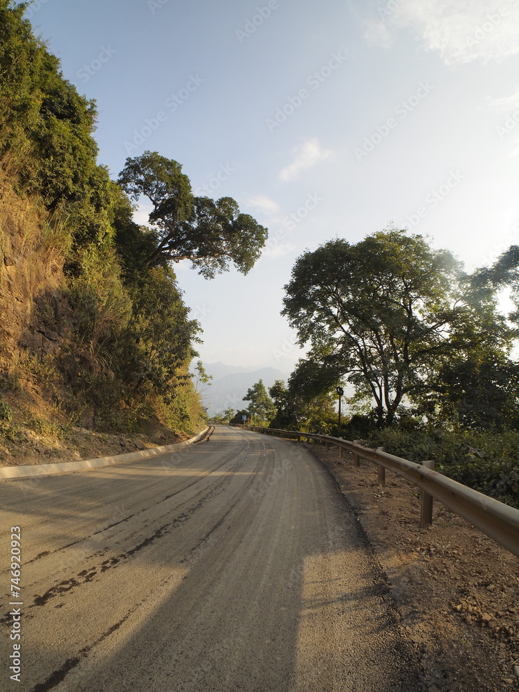 The road above the high mountain The road above the high mountain