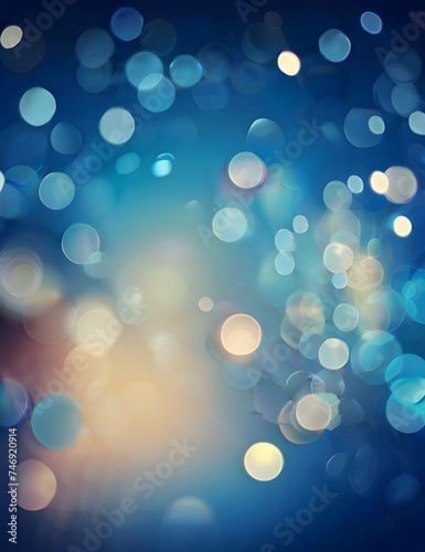 Blue bokeh abstract background Generative AI