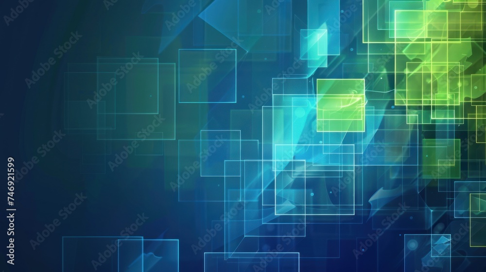 Digital technology speed connect blue green background, information, abstract communication