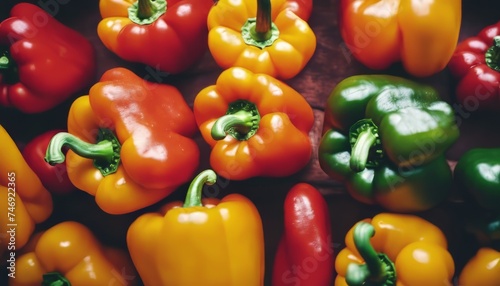 view of aesthetic bell pepper background image photo