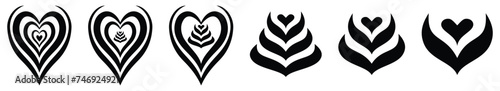 Coffee latte art icon. Hot coffee art Logo Icon Symbol