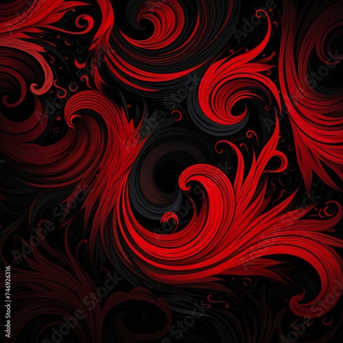 Red and black circle background