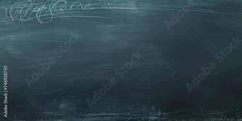 Supplies for school border on black chalkboard