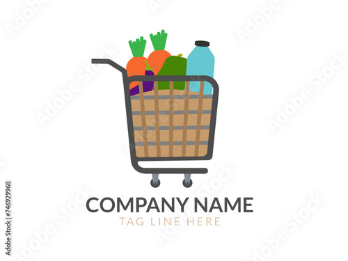 Vibrant-Veggies Colorful Groceries Logo