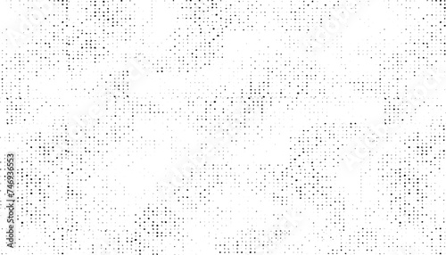 Abstract vector noise. Small particles of debris and dust. Distressed uneven background. Grunge texture overlay with rough and fine grains isolated on white background. Vector illustration. 
