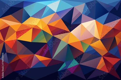abstract background, geometric triangular polygons, low poly background.