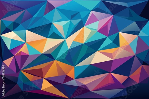 abstract background  geometric triangular polygons  low poly background.