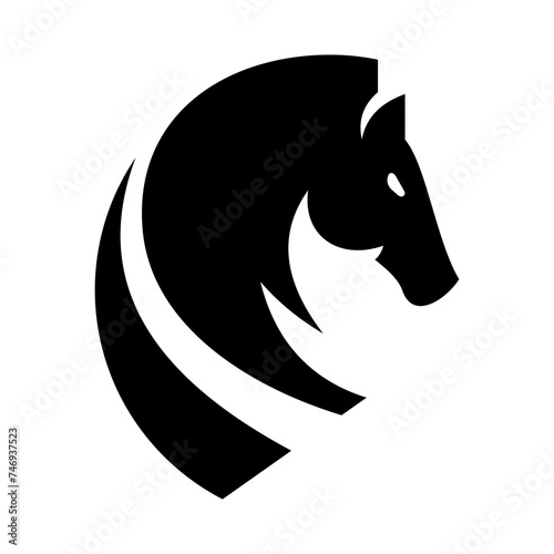 Horse Head Vector Logo Design Template