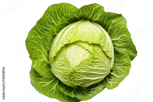 Fresh Cabbage Basket Isolated On Transparent Background