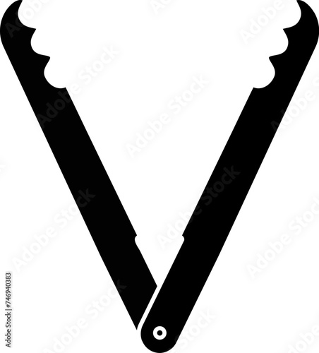 Vector illustration of tongs icon.