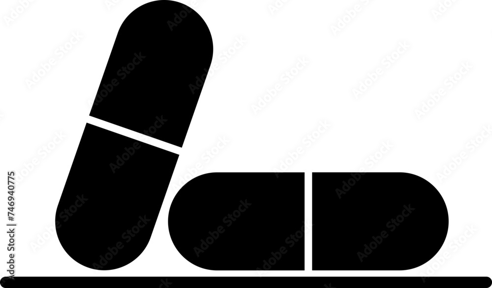 Illustration of capsules icon in flat style. Illustration of capsules icon in flat style.