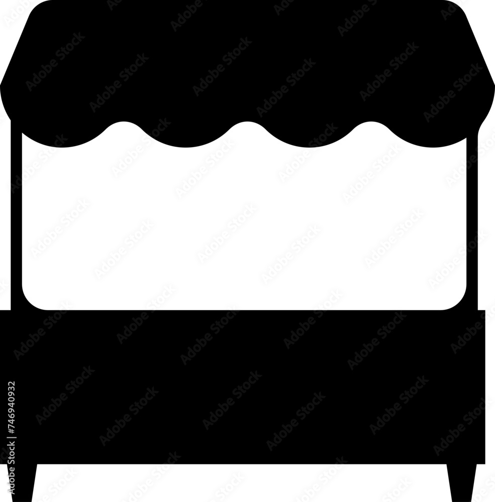 Isolated black portable shop icon. Isolated black portable shop icon.