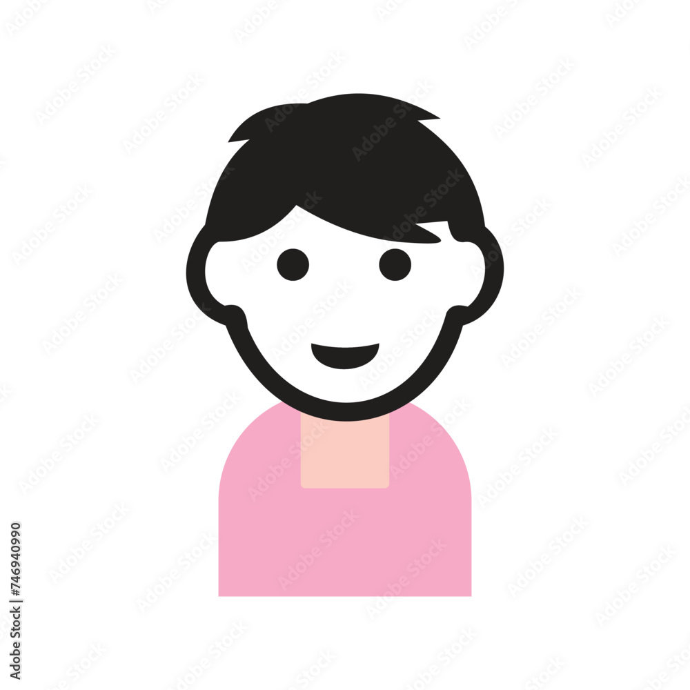 Cartoon children avatar set