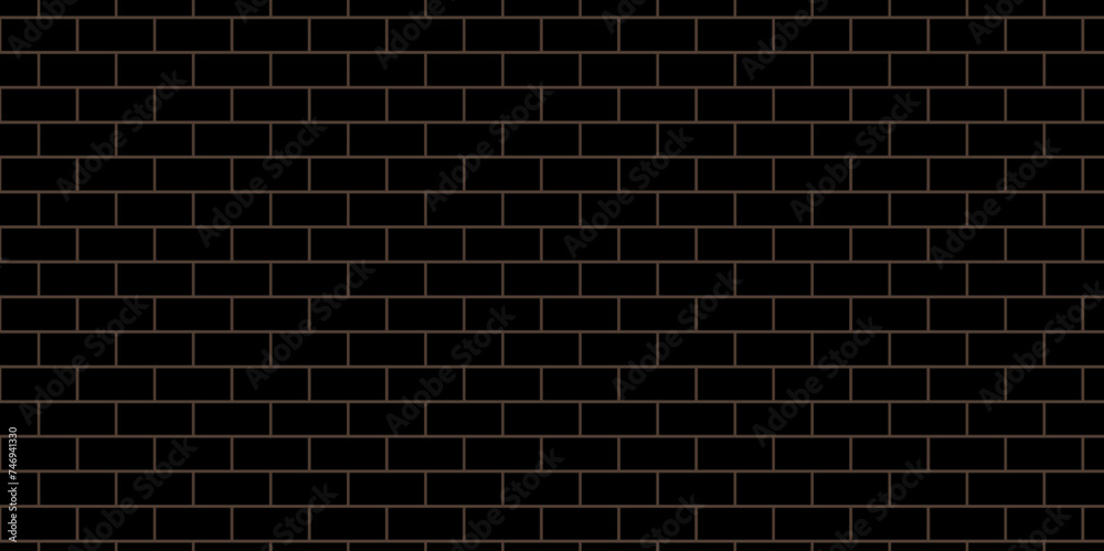 Fototapeta premium Black brick wall background. Brick wall background. Black or dark gray pattern grainy concrete wall stone texture background. 