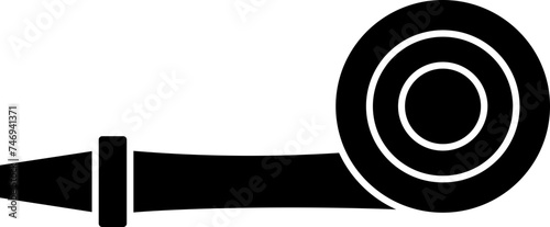 B&W party blower icon in flat style.