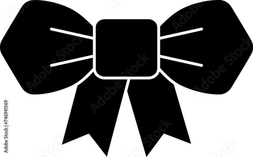 B&W bow tie icon or symbol.