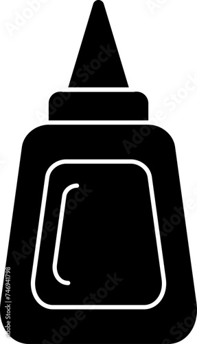 Flat style glue bottle icon.