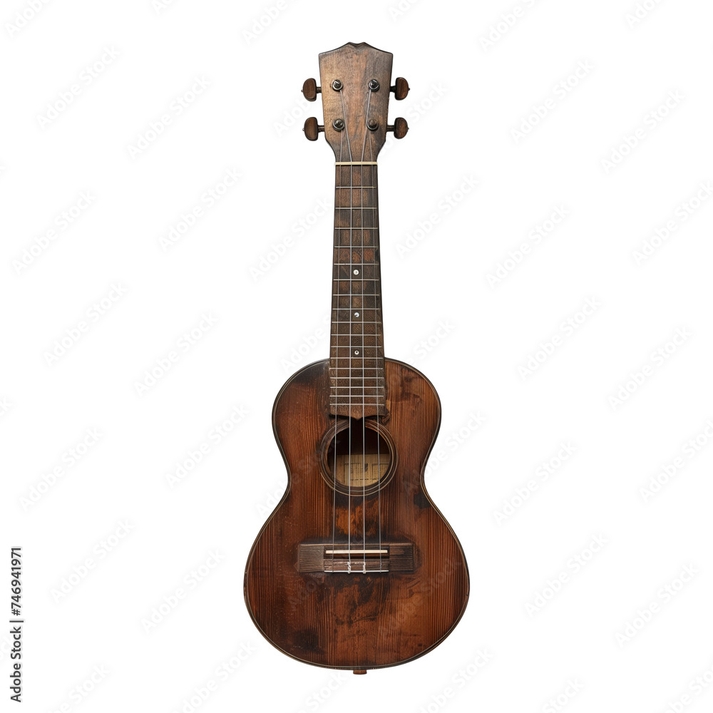 Fototapeta premium Wooden ukulele hawaiian mini guitar