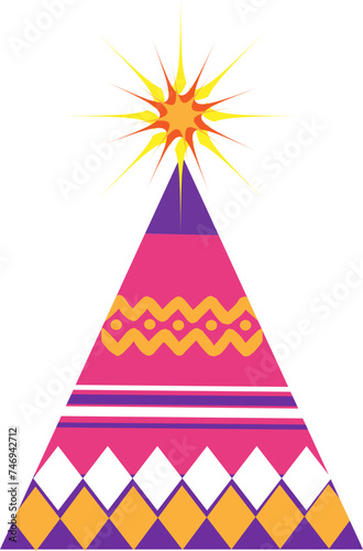 Isolated flower pot firecracker on white background.