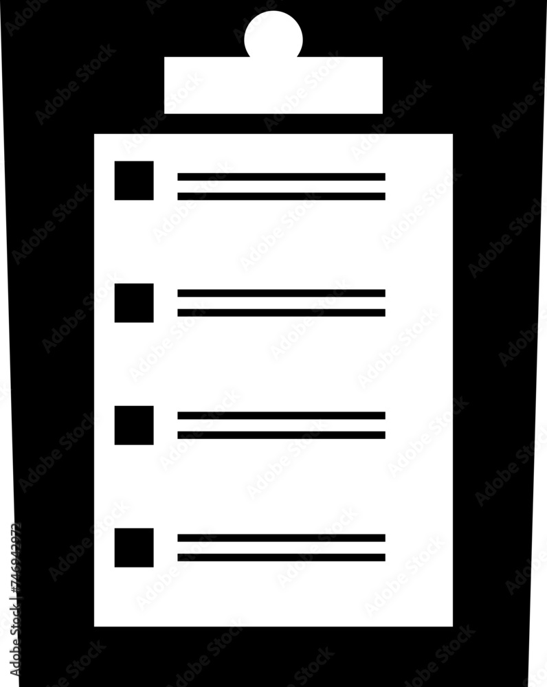 B&W report or prescription icon. B&W report or prescription icon.