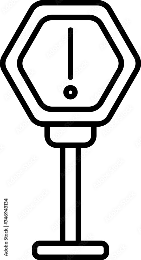 Sign board in black line art. Sign board in black line art.
