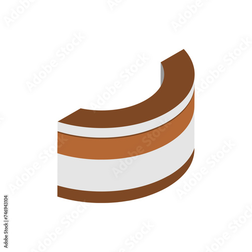 Illustration of a counter in flat style.
