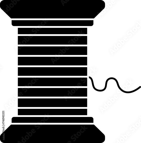 Fishing line or thread spool icon.