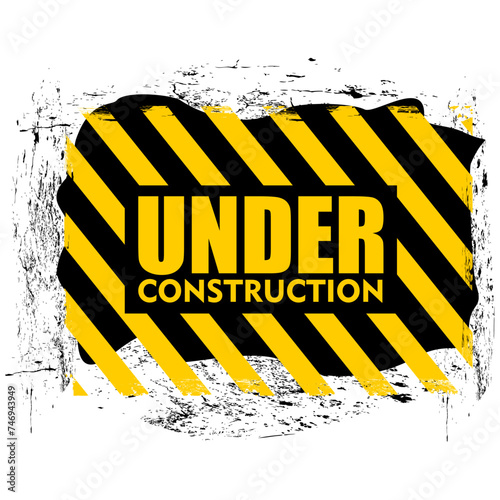 under construction background grunge vector