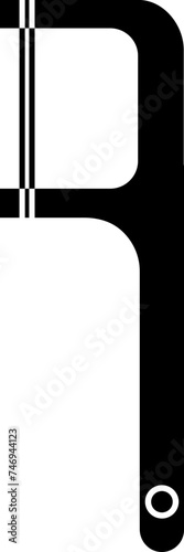 Flat style dental floss pick in black and white.