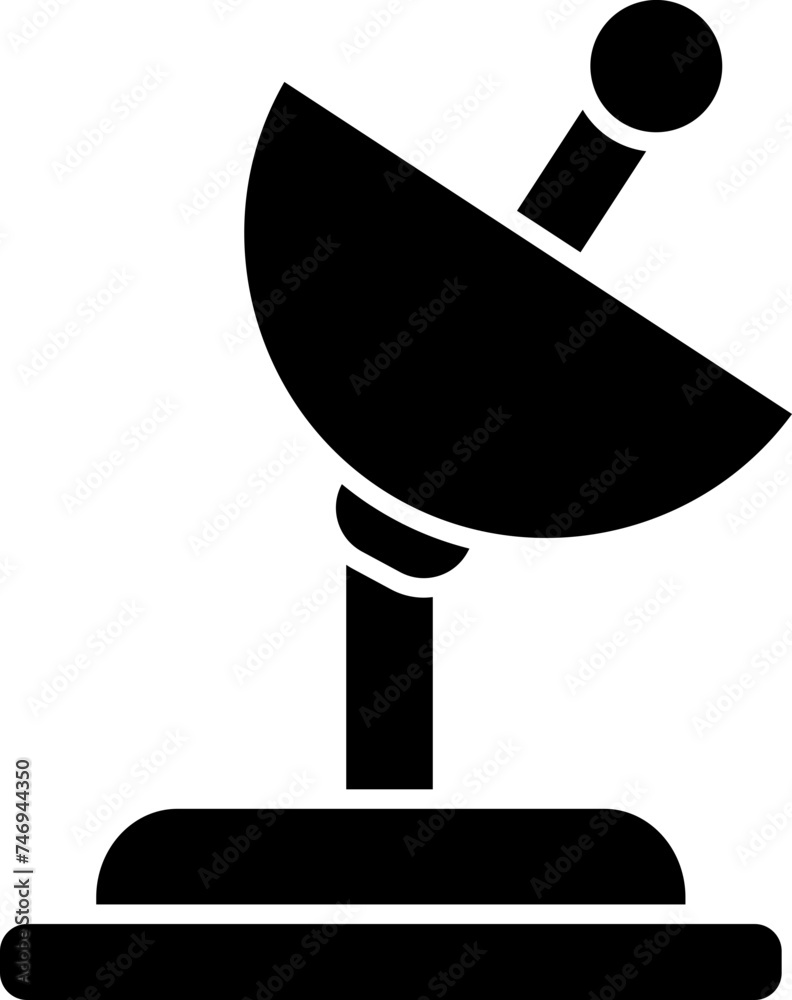 Illustration of black satellite icon. Illustration of black satellite icon.